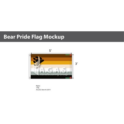 Bear Pride Deluxe Flag 3'X5'