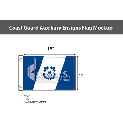 Coast Guard Auxiliary Ensign Flags 12x18 inch