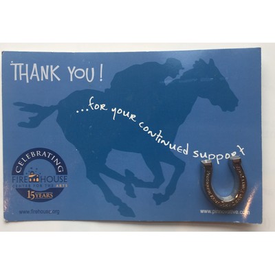 Horse Shoe Pin Card