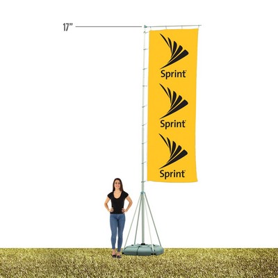 17' Giant Flag Kit w/ Poles, Ground Stake and Carry Case