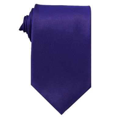 Men's Purple Narrow Solid Color Tie