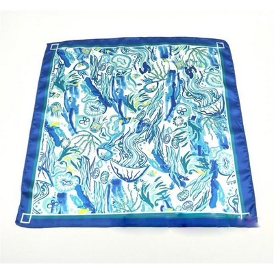 Glossy Satin Fabric Bandanna (22''x22'')