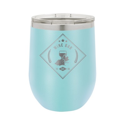 12 Oz. Light Blue Polar Camel Stemless Tumbler