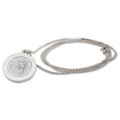 Perma Silver Medallion Pendant Necklace