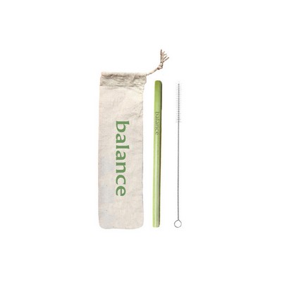 Green Bamboo Drinking Straw Kit 1- Reusable & Organic