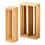 Wooden Wine Crate w/Divider (12 3/4"x7"x3 1/2")