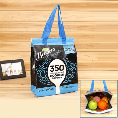 Custom Full Color Imprint Non-woven Lunch Cooler Bag Or Bento Bag