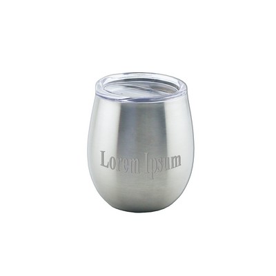 8 Oz. Apollo™ Stainless Steel Stemless Wine Glass w/Tritan® Lid