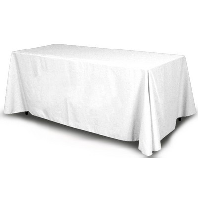 8FT White Table Cover - Four Sided