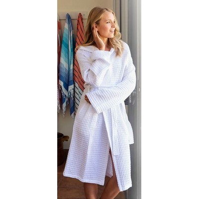 Waffle Weave Cotton Bath Robe