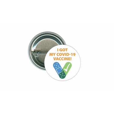 I got my COVID-19 vaccine-white - 1 1/2 Inch Round Button