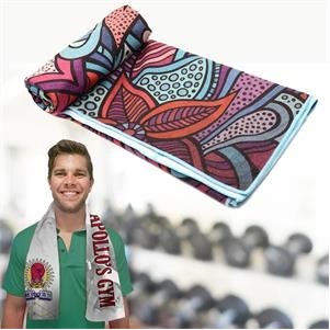 Quick Dry Gym Towel w/Edge-to-Edge Sublimation Workout Towels 200 GSM