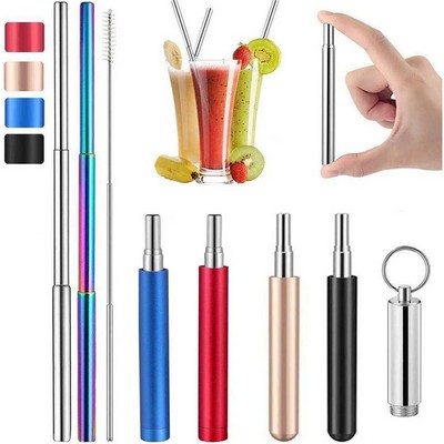 Telescopic Stainless Steel Straw Kit