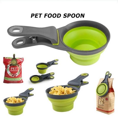 Multi-Function Foldable Pet Food Scoop