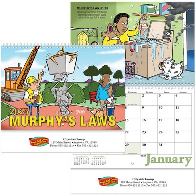 Full Color Murphy's Law Spiral Wall Calendar