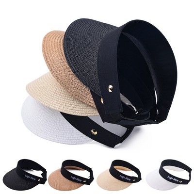 Wide Brim Straw Visor