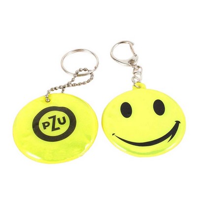 Concise Smiling Face Key Ring Charm PVC Keychain