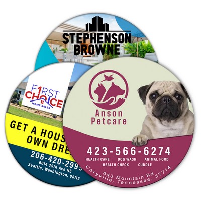 5" Circle Car Magnets Outdoor Safe - 30 Mil - 4 Color Process