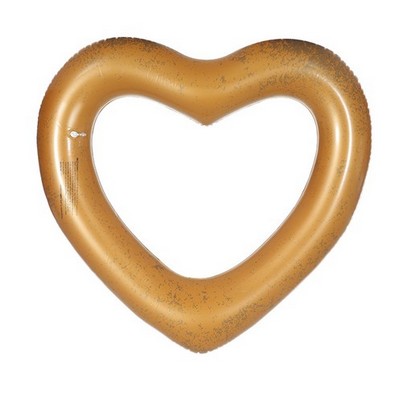 Glitter Heart-Shaped Inflatable Swimming Ring