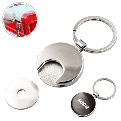 Round Coin Shopping Trolley Token Key Ring