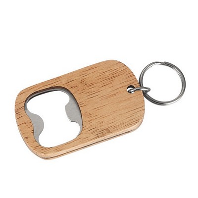 Wood Bottle Opener Keychain