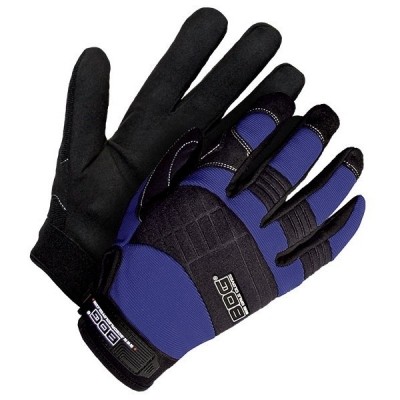 Synthetic Leather Performance Gloves (Navy Blue)