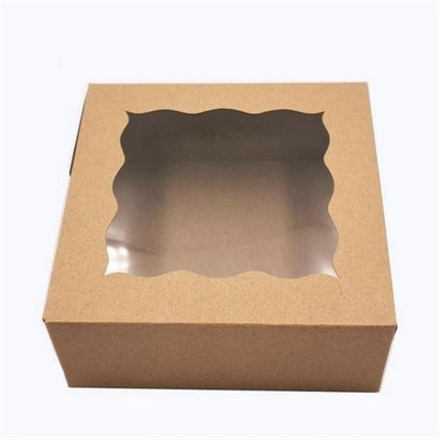 Packaging Brown Cake Box with Window