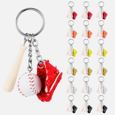 A baseball key chain