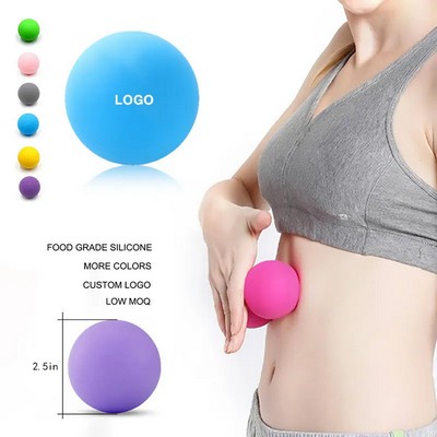 2 1/2" Silicone Lacrosse Yoga Fitness Massage Ball