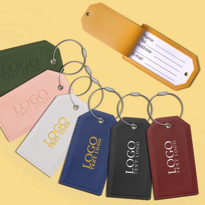 Soft PU Leather Luggage Tag