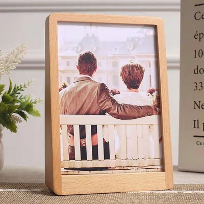 Simple Trapezoidal Beech Photo Frame Stand