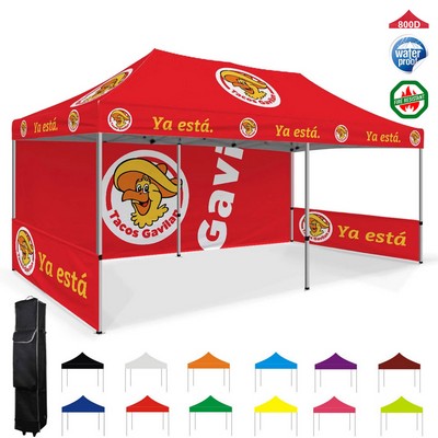 10' x 20' Pop Up Tent with full color background wall