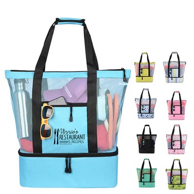 Mesh Cooler Clear Tote Bag