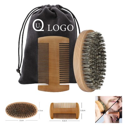 Mustache Brush And Comb Kit