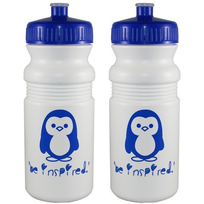 20 Oz. White Bottle w/Push Pull Lid