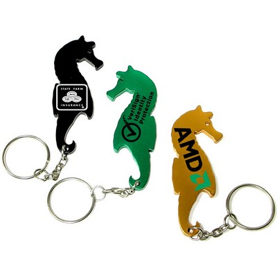 Sea Horse Shaped Bottle Opener with Key Chain (Large Quantities)