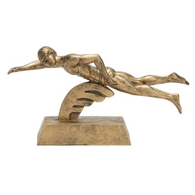 Signature Male Swimming Figurine - 5 1/2" x 8 1/2"