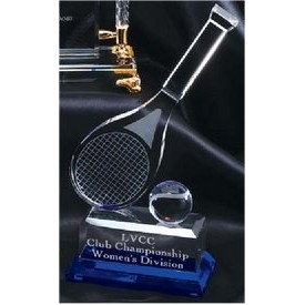 Tennis Crystal Award on Indigo Base