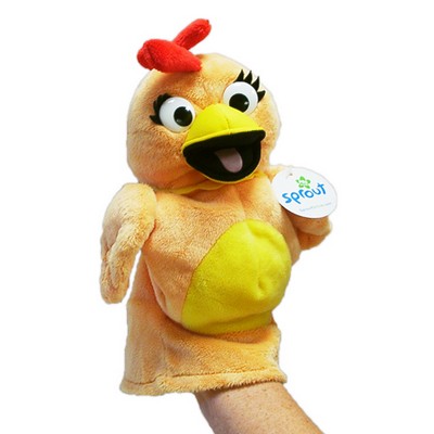 Custom Plush Chick Mascot Hand Puppet w/Hang Tag