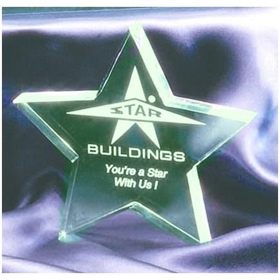 Jade Paperweight Star Acrylic Award - 5"x5"