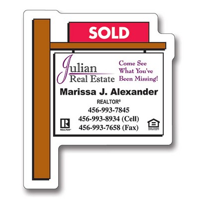 Magnet - Real Estate Sold Sign Shape (2.25x2.75) - 25 Mil.