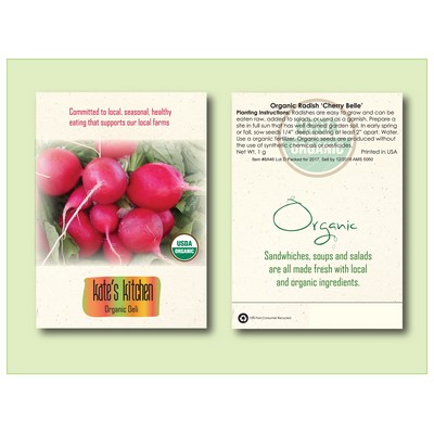 Organic Cherry Belle Radish Seed Packet (3.25" x 4.5")