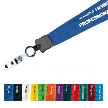 1" Cotton Lanyard w/ Strap Clip (1 Color)