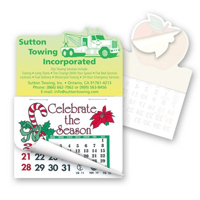 Tow Truck Shape Calendar Pad Sticker W/Tear Away Calendar