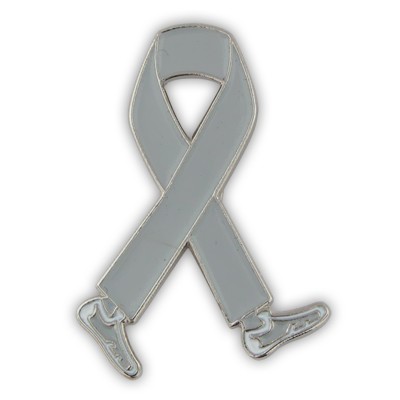 Grey Awareness Walk Lapel Pin