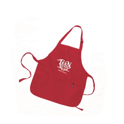 Q-Tees Medium Length Apron W/ Pouch