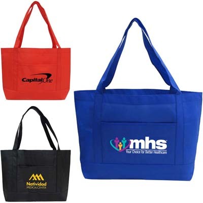 Solid Color Non Woven Open Tote