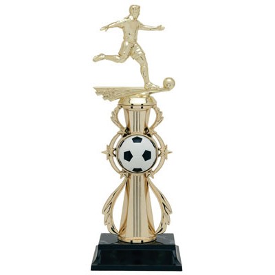 Soccer Riser Trophy Male 13" Tall