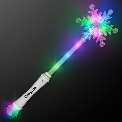 LED Snowflake Rainbow Party Wands - Domestic Print