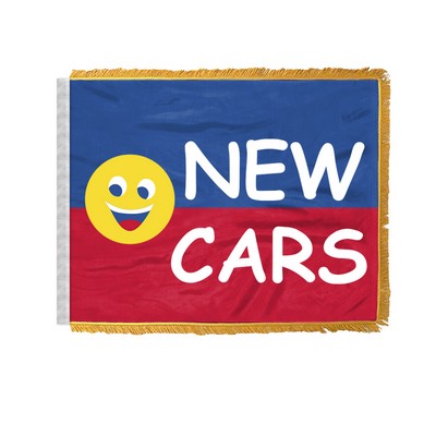 New Cars Smiley Antenna Flags 12x18 inch